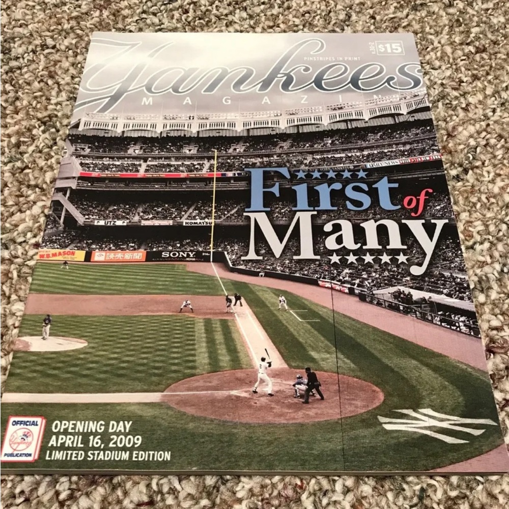 Yankees Opening Day April 16, 2009 Limited Yankee Stadium Edition Program